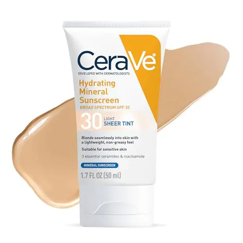 CeraVe Hydrating Mineral Sunscreen SPF30 – Sheer Tint, 1.7oz