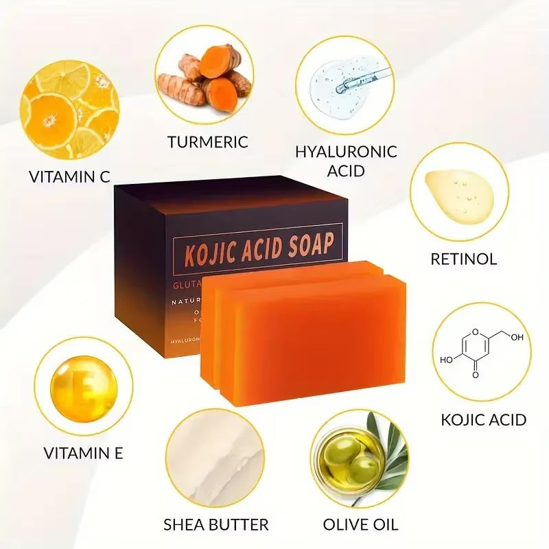 Brightening Turmeric Kojic Acid Handmade Soap, Dark Spot Corrector