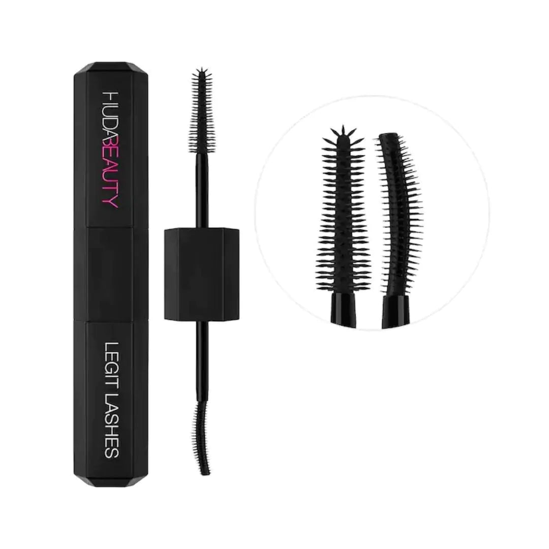 HUDA BEAUTY Legit Lashes Double-Ended Volumizing & Lengthening Mascara, 2 x 0.28 oz