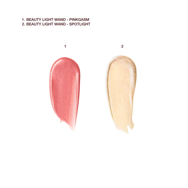 Charlotte Tilbury Superstar Glow Kit, Mini Beauty Light Wand Gift Set  - Spotlight & Pinkgasm