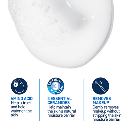 CeraVe Hydrating Cream-to-Foam Cleanser 8oz, Hyaluronic Acid & Ceramides for Dry & Sensitive Skin