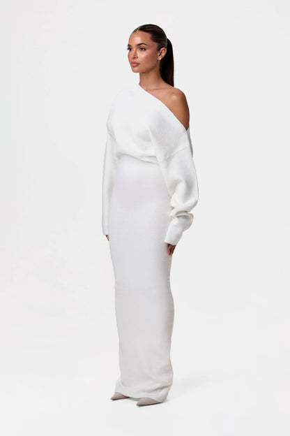 Vanessa Off-Shoulder Form-Fitting Maxi Dress