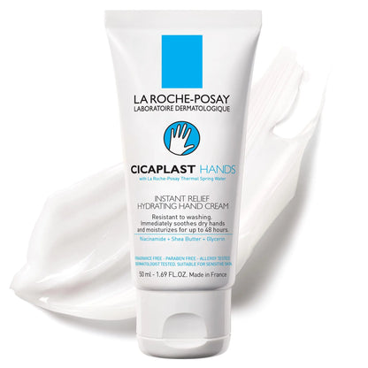La Roche-Posay Cicaplast Hand Cream & Hand Sanitizer Gel, Hydrating & Protective