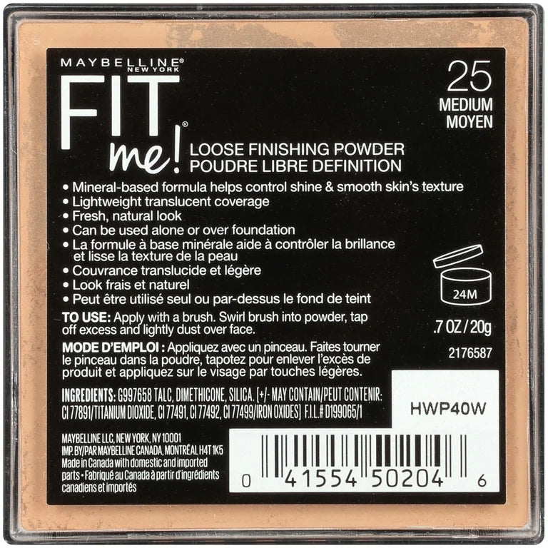 Maybelline Fit Me Loose Finishing Powder Medium 0.7 oz