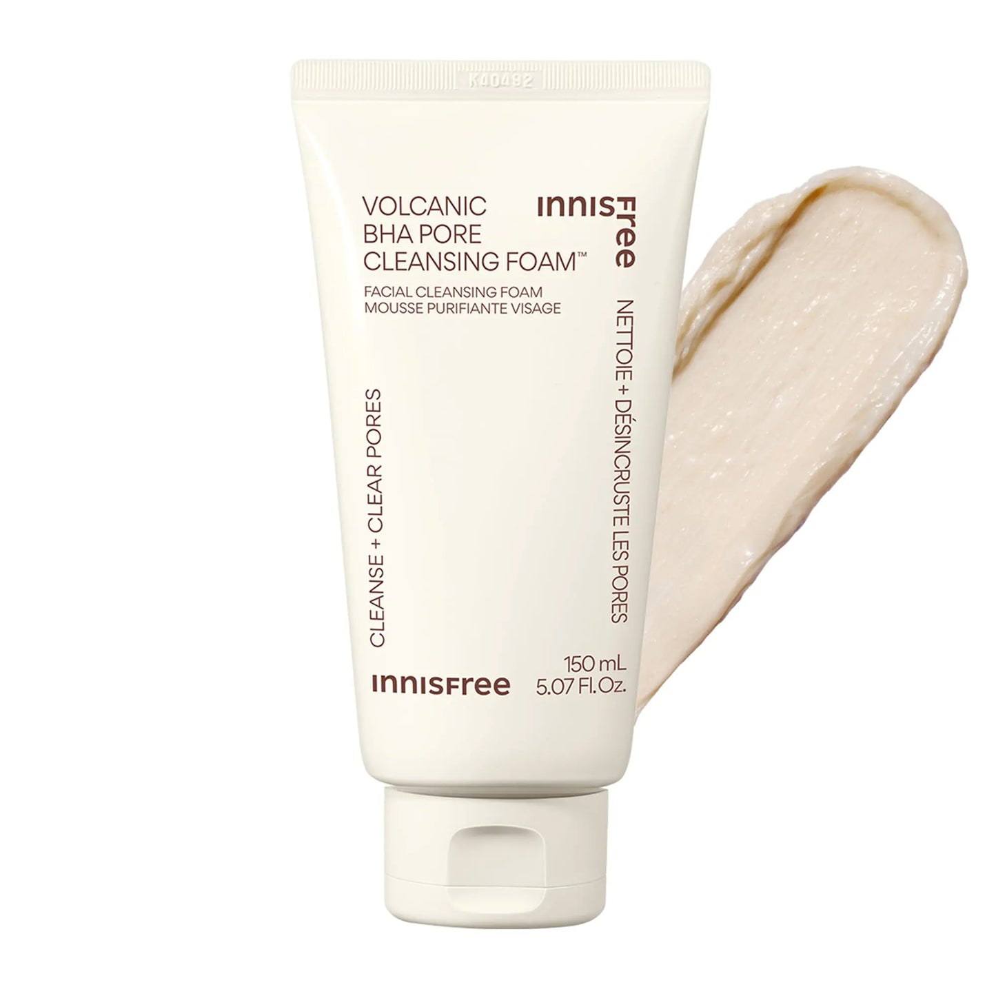 innisfree Volcanic BHA Pore Cleansing Foam, Salicylic Acid Exfoliating Cleanser