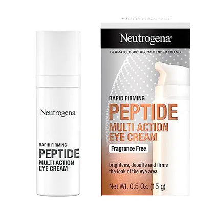 Neutrogena Rapid Firming Peptide Eye Cream: Depuffing Brightening Hydrating Fragrance-Free 0.5 fl. oz