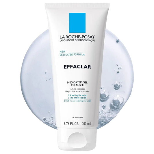 La Roche-Posay Effaclar Medicated Gel Cleanser, 2% Salicylic Acid Acne Face Wash