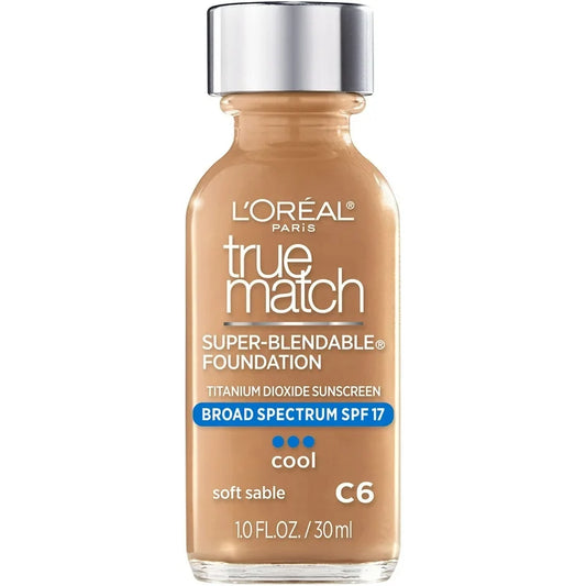L’Oréal Paris True Match Super-Blendable Liquid Foundation, Soft Sable C6
