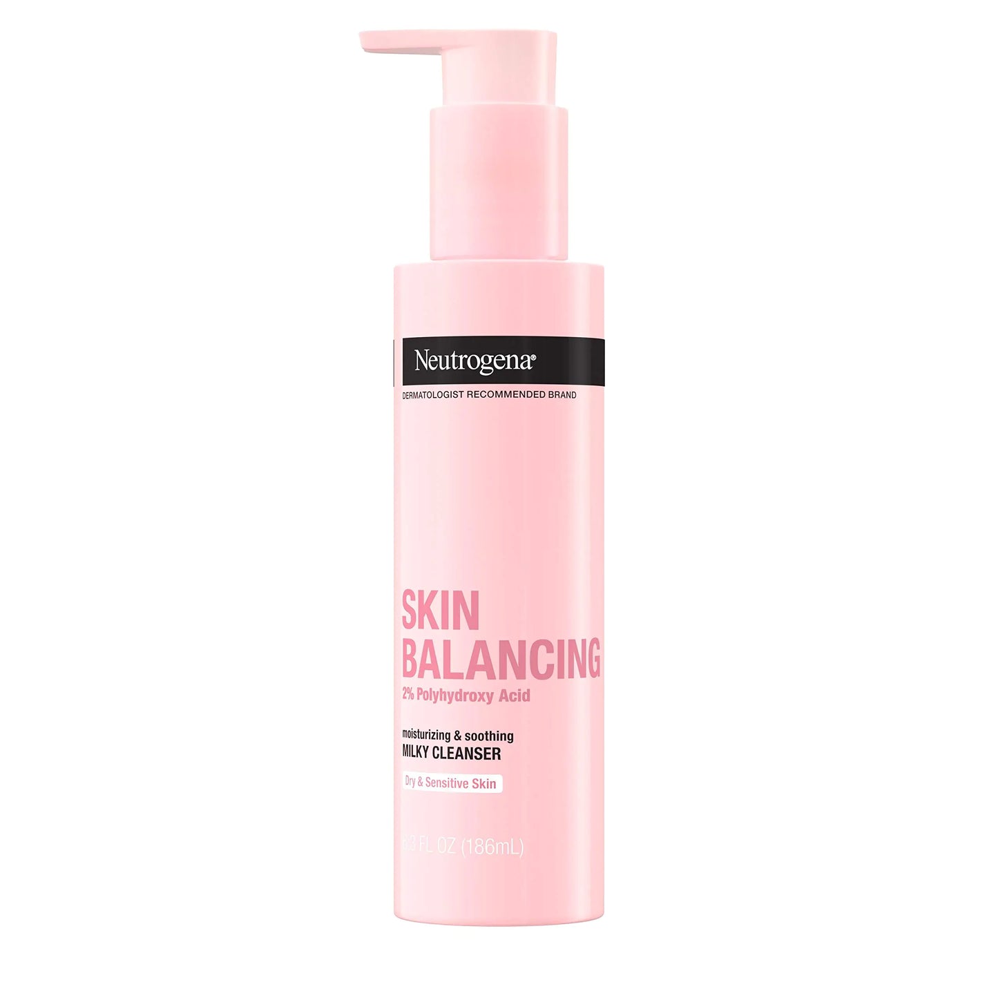 Neutrogena Skin Balancing Milky Cleanser – 2% PHA Face Wash for Dry & Sensitive Skin, 6.3oz