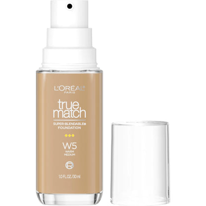 L’Oréal Paris True Match Super-Blendable Foundation W5 Medium, 1 fl oz