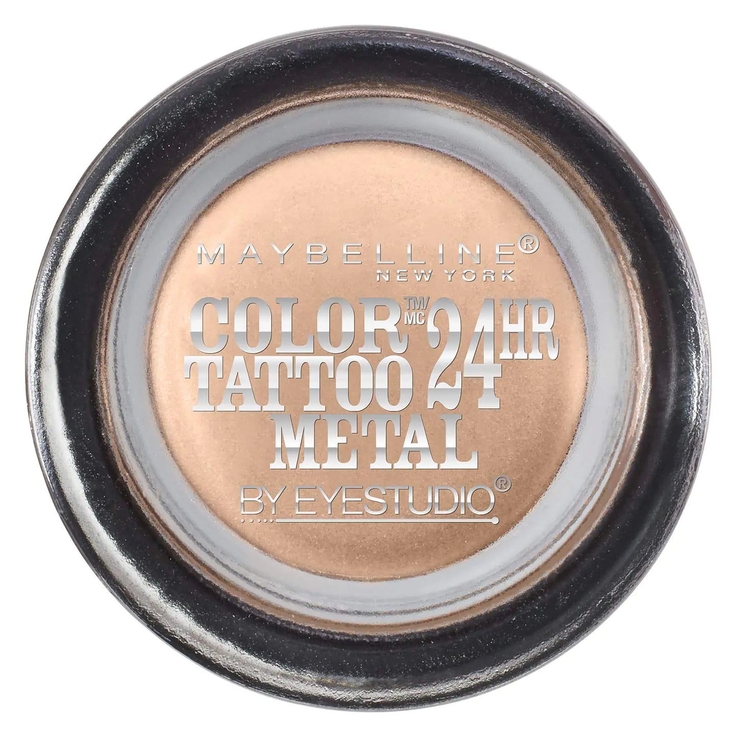 Maybelline New York Eyestudio ColorTattoo Metal 24HR Cream Gel Eye Shadow, Barely Branded, 0.14 Oz