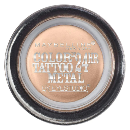 Maybelline New York Eyestudio ColorTattoo Metal 24HR Cream Gel Eye Shadow, Barely Branded, 0.14 Oz