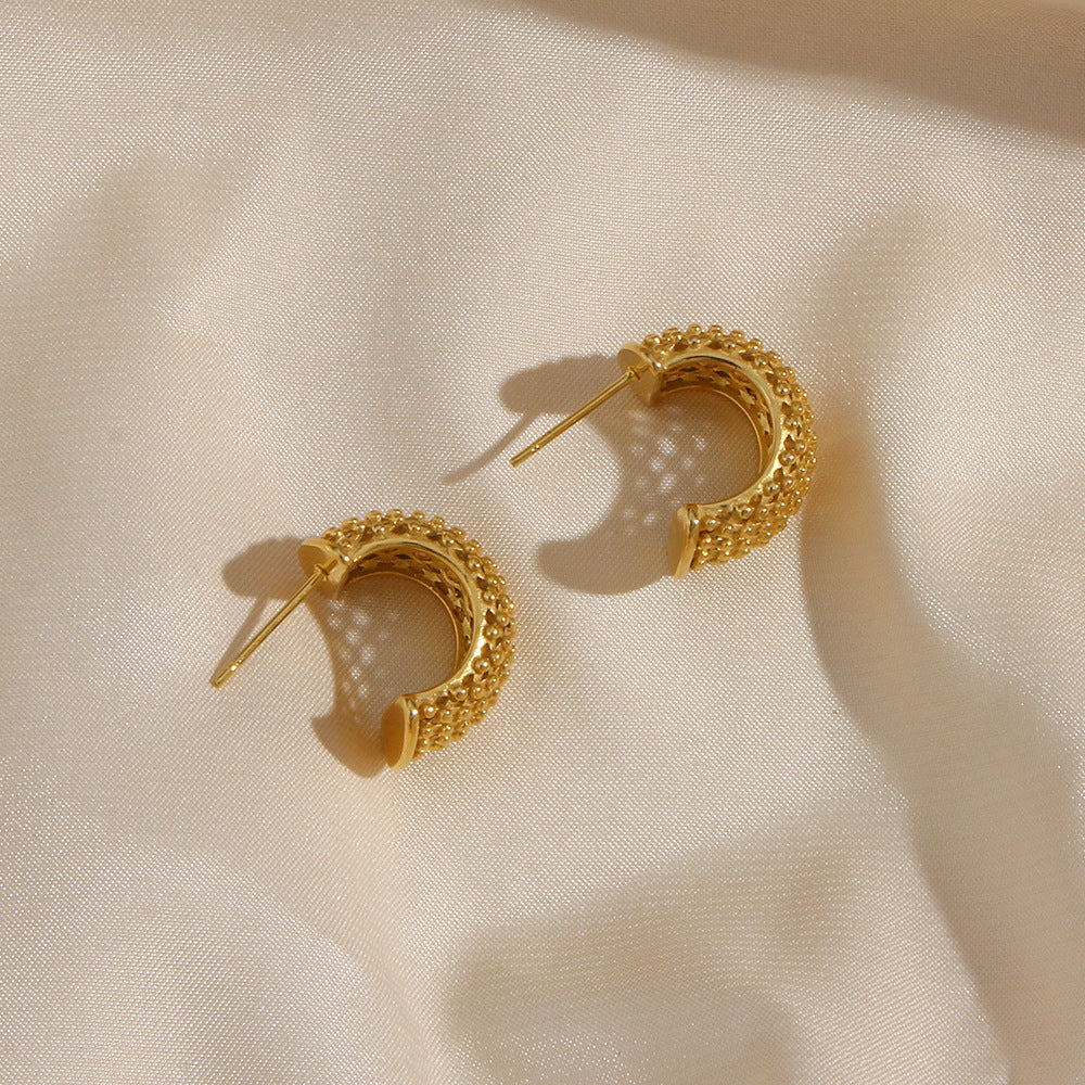 Minimalist 18K Gold Plated Stainless Steel Earrings