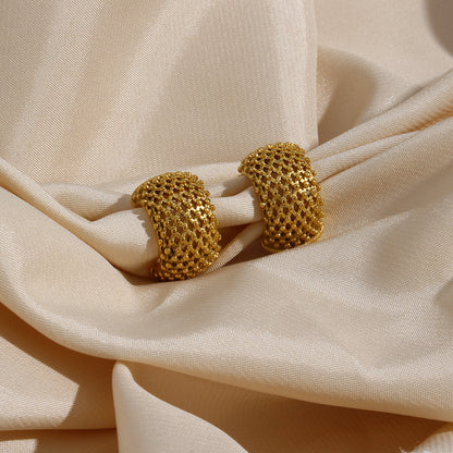 Minimalist 18K Gold Plated Stainless Steel Earrings