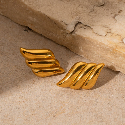 18K Gold Plated Stainless Steel Vintage Earrings