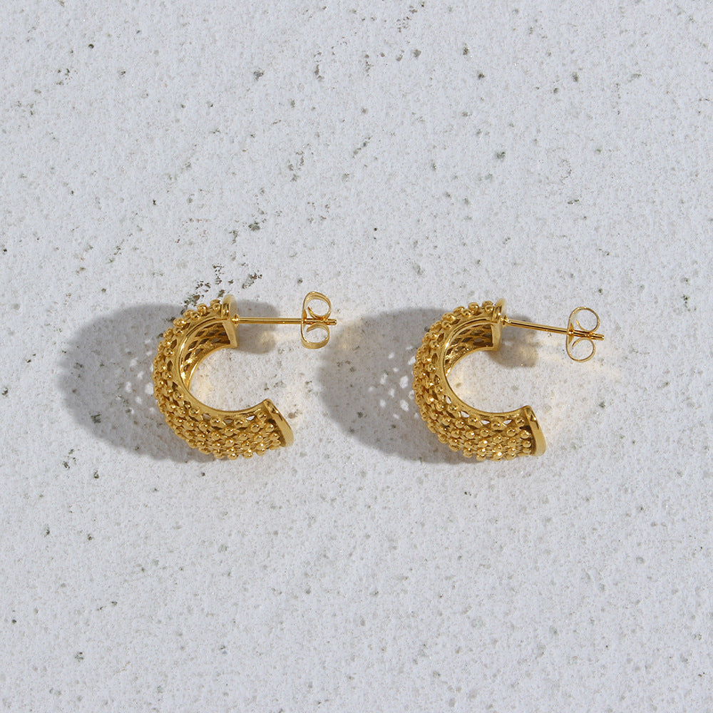 Minimalist 18K Gold Plated Stainless Steel Earrings