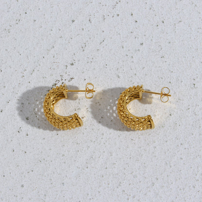 Minimalist 18K Gold Plated Stainless Steel Earrings