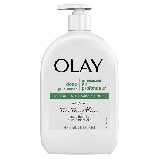 Olay Deep Gel Cleanser with Tea Tree Essential Oil 16 Oz