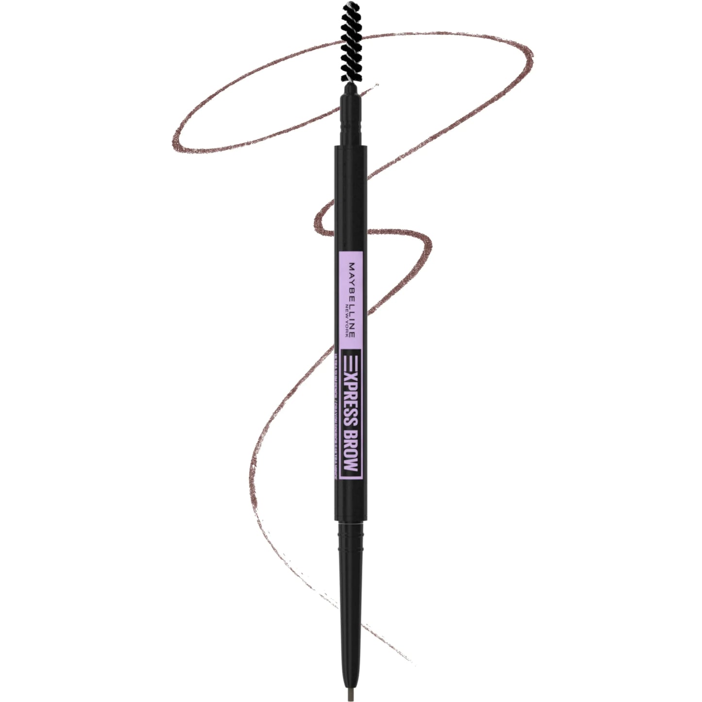 Maybelline Express Brow Ultra Slim Brow Pencil with Precision Tip and Spoolie, Medium Brown