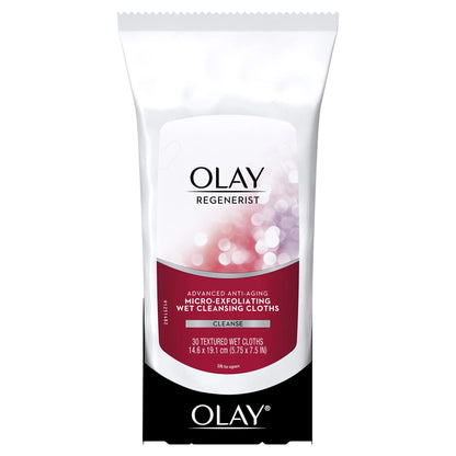 Olay Regenerist Micro-Exfoliating Wet Cleansing Cloths 30 Count