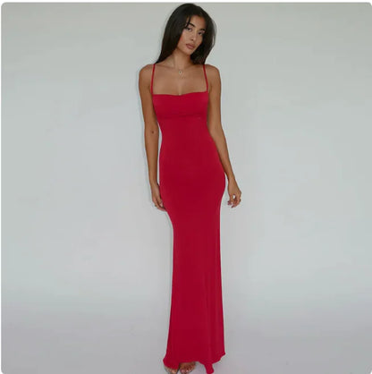 Carie Pink Bodycon Maxi Dress