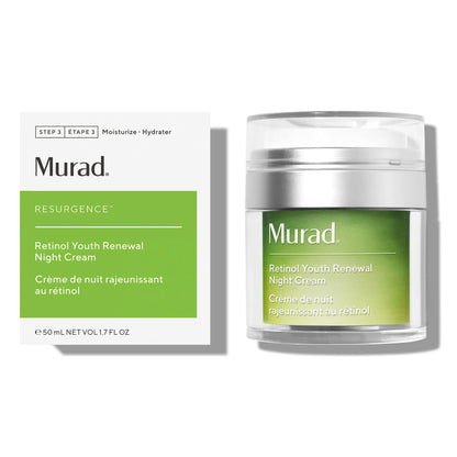 Murad Retinol Youth Renewal Night Cream, Anti-Aging Moisturizer for Wrinkles & Fine Lines