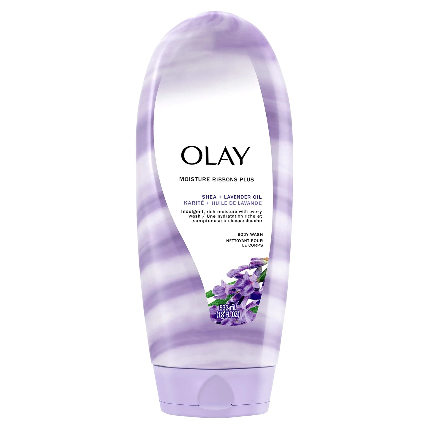 Olay Moisture Ribbons Plus Body Wash – Shea & Lavender, 18oz