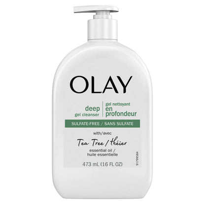 Olay Deep Gel Cleanser with Tea Tree Essential Oil 16 Oz