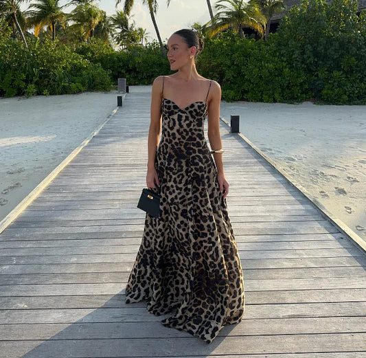 Leopard Print Timeless Maxi Dress