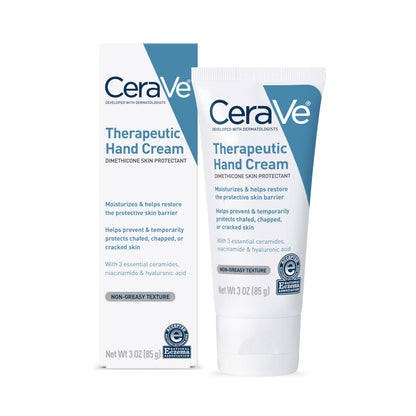 CeraVe Therapeutic Hand Cream with Hyaluronic Acid & Niacinamide, 3 oz