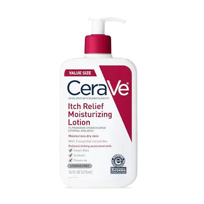 CeraVe Anti-Itch Moisturizing Lotion – Pramoxine Hydrochloride & Ceramides, 16 oz