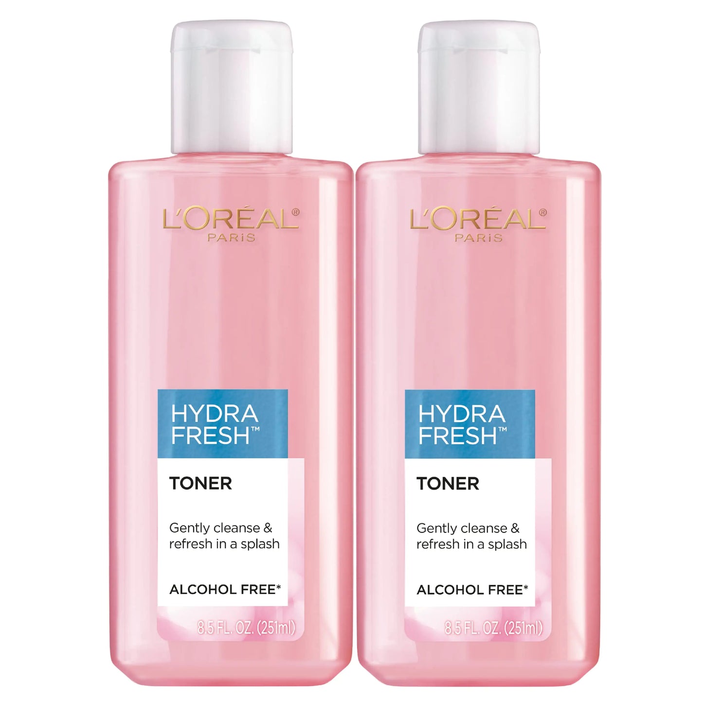 L’Oréal Paris HydraFresh Toner – Alcohol-Free with Pro-Vitamin B5, 2 Pack