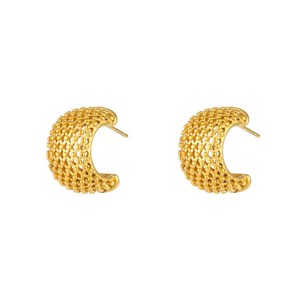 Minimalist 18K Gold Plated Stainless Steel Earrings