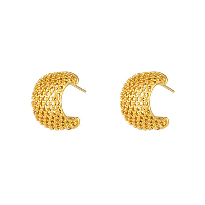 Minimalist 18K Gold Plated Stainless Steel Earrings