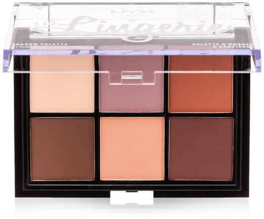 NYX Lid Lingerie Shadow Palette – Creamy Matte Neutrals, 6-Color Eyeshadow Set