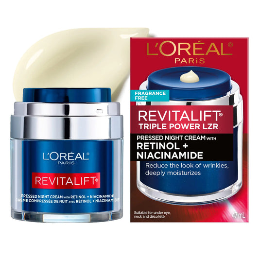 L’Oréal Paris Revitalift Pressed Night Cream with Retinol & Niacinamide – Anti-Wrinkle