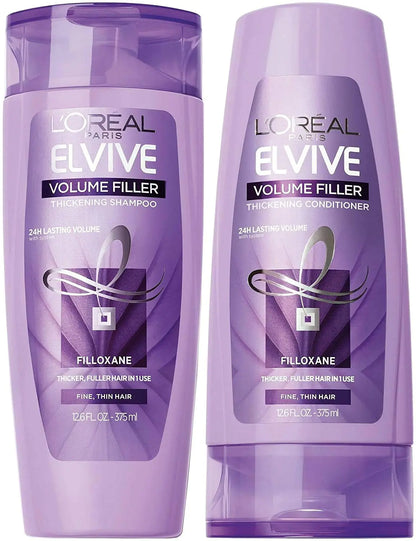 L’Oréal Paris Elvive Volume Filler Thickening Shampoo & Conditioner Set, 12.6oz Each