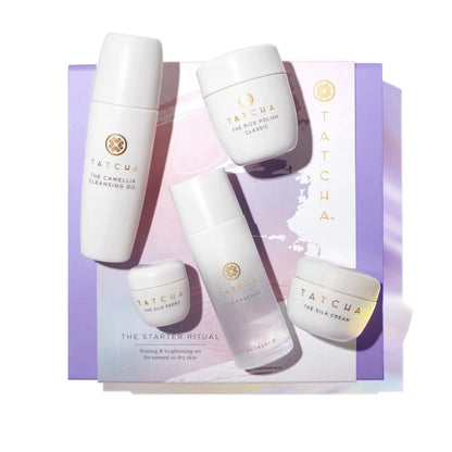Tatcha Starter Ritual Set, Nourishing Intro Kit for Combo to Dry Skin