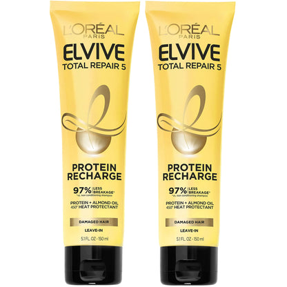 L’Oréal Paris Elvive Total Repair 5 Protein Recharge Leave-In Conditioner 2 Pack