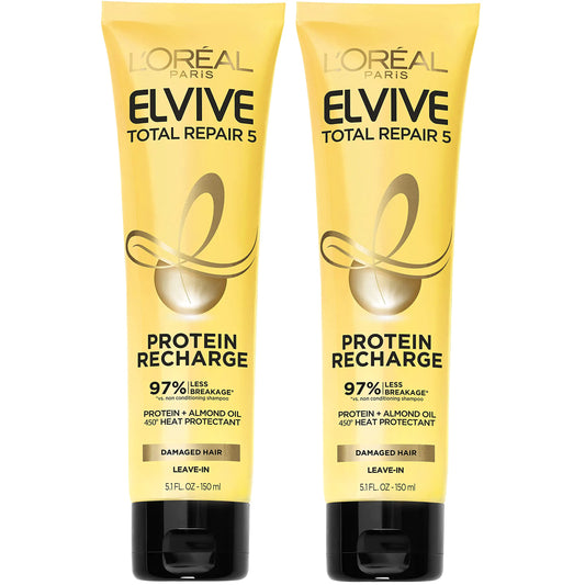 L’Oréal Paris Elvive Total Repair 5 Protein Recharge Leave-In Conditioner 2 Pack